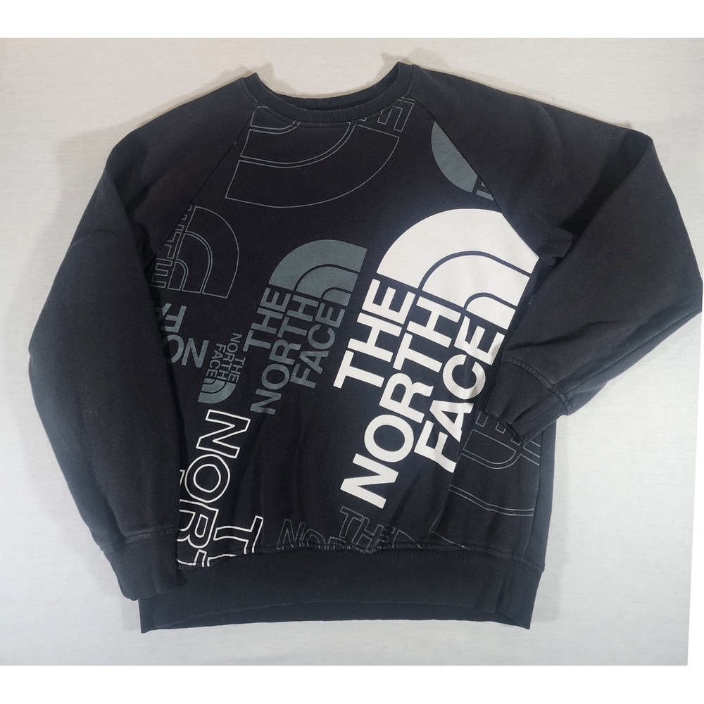 The North Face Sweatshirt Womens M Graphic Injection Crewneck Cotton Blend